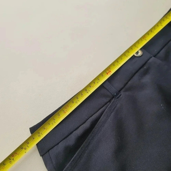 Anne Klein Womens sz 14 Stretch Solid Black Tapered Dress Pants - Picture 2 of 9